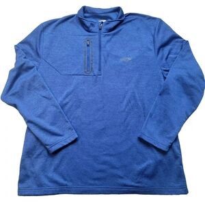 Callaway Golf Mens 1/4 Zip Fleece Pullover 2Xl Blue Pocket Sweater